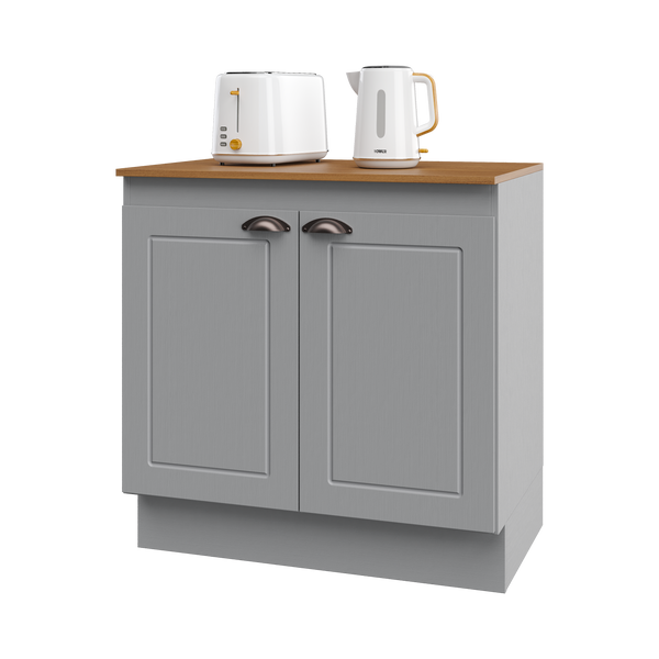 Mueble Cocina Base 2P 80 cm ECO Gris/Café