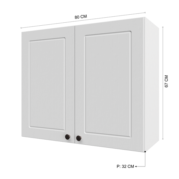 Mueble Cocina Aéreo 2P 80 cm ECO Blanco