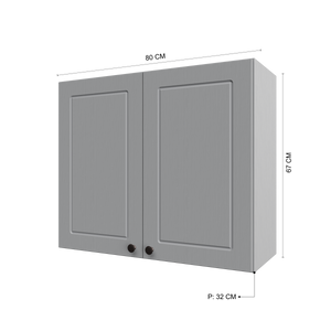 Mueble Cocina Aéreo 2P 80 cm ECO Gris