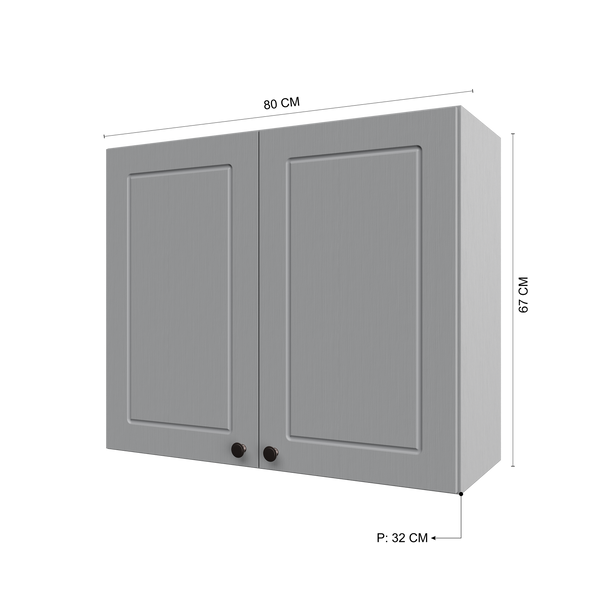 Mueble Cocina Aéreo 2P 80 cm ECO Gris