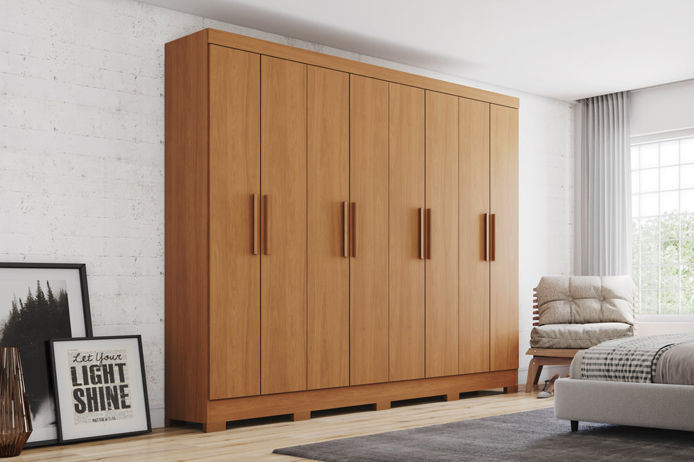 Closet Aria 8 Puertas 4 Cajones Canela