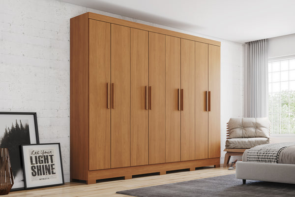 Closet Aria 8 Puertas 4 Cajones Canela