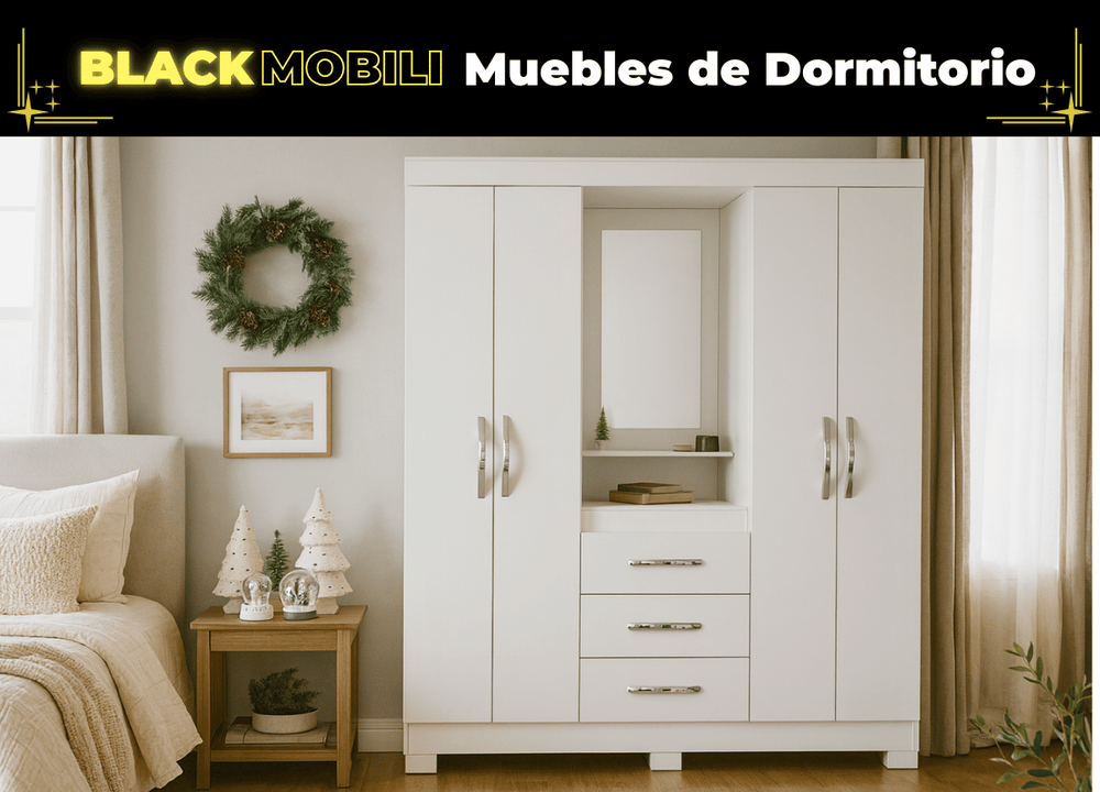 Mueble dormitorio oferta black