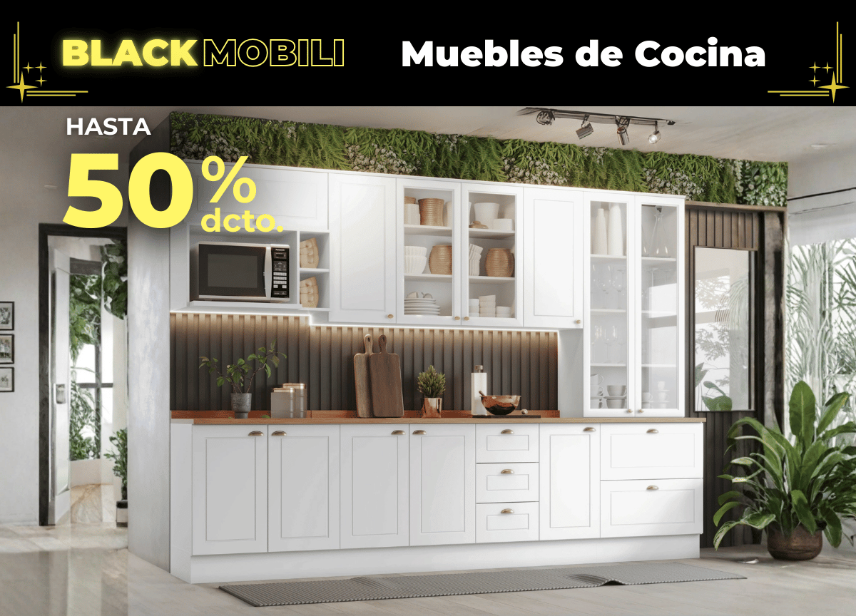 Mueble cocina en oferta black
