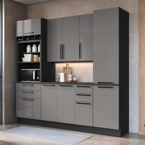 Mueble Cocina Torre Microondas 70 cm Delta Gris