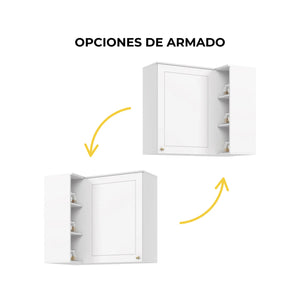 Mueble Cocina Aéreo Esquinero Americana Blanco