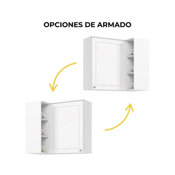 Mueble Cocina Aéreo Esquinero Americana Blanco