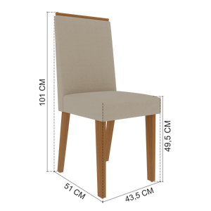 Juego Comedor Enzo 6 Sillas Off white