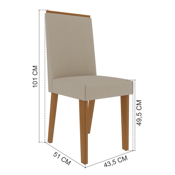 Juego Comedor Enzo 6 Sillas Off white