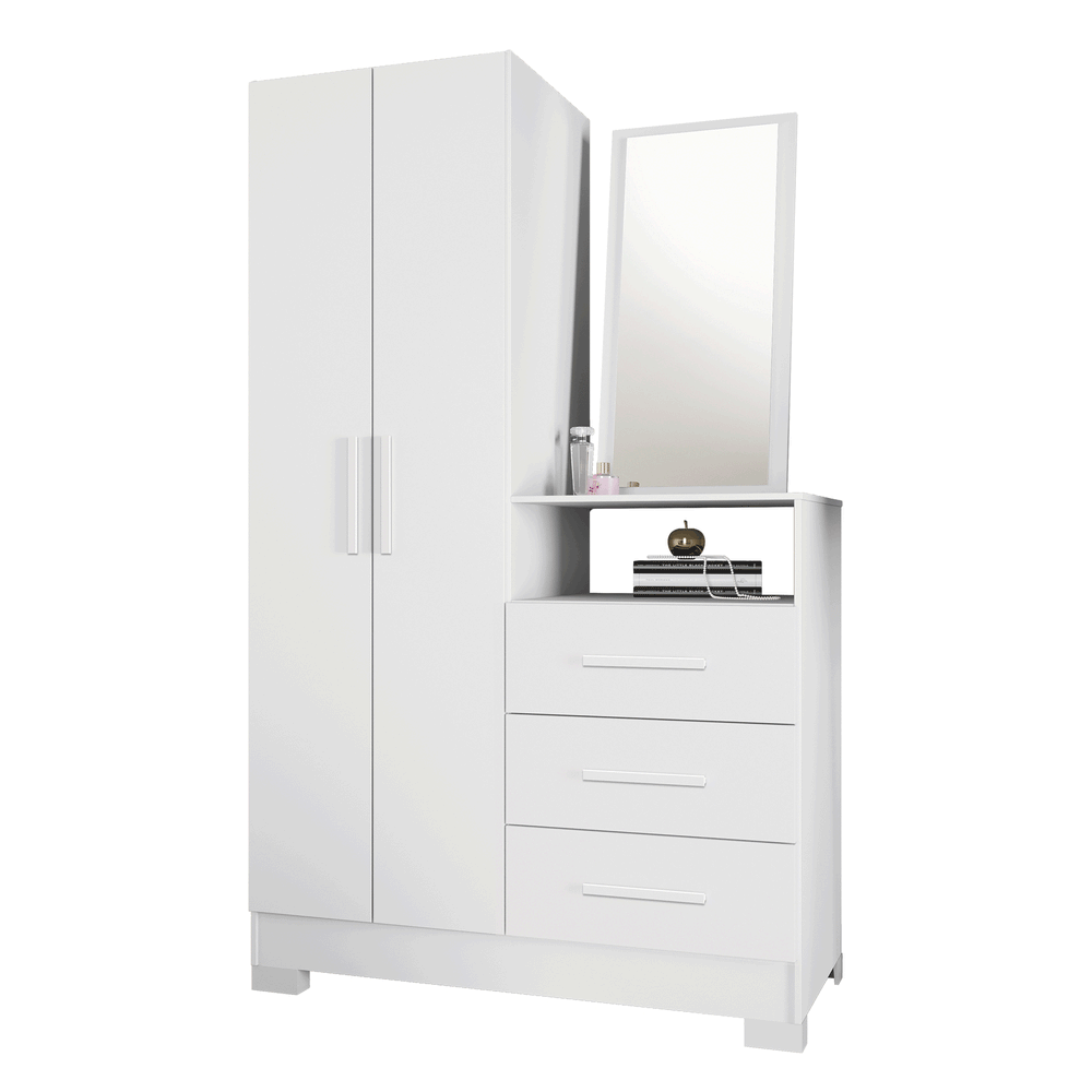 Closet Nina 2 Puertas Blanco/Rosado