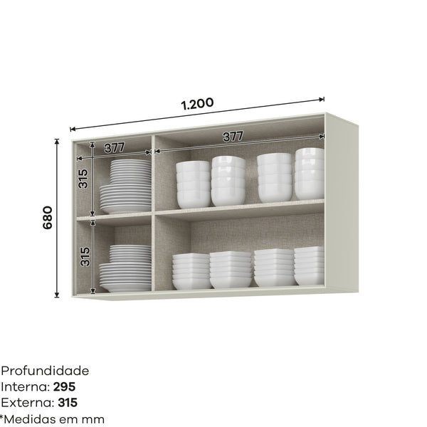 Mueble Cocina Aéreo 3P 120 cm Fineze Arena