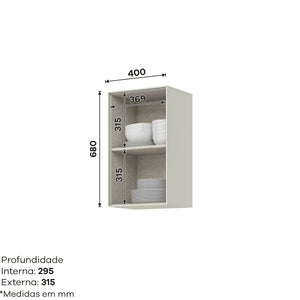 Mueble Cocina Aéreo 1P 40cm Fineze Arena