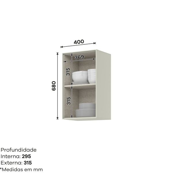 Mueble Cocina Aéreo 1P 40cm Fineze Arena