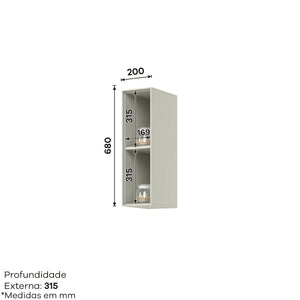 Mueble Cocina Aéreo Especiero Fineze Arena