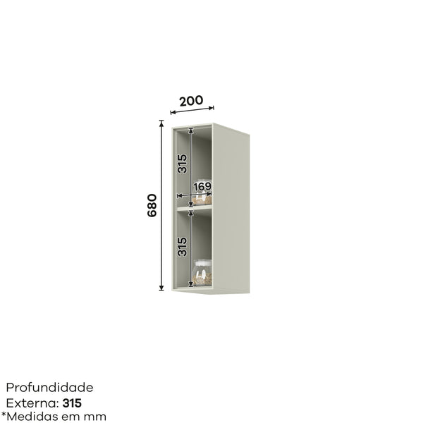 Mueble Cocina Aéreo Especiero Fineze Arena