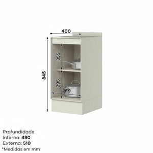 Mueble Cocina Base 1P 40 cm Fineze Arena