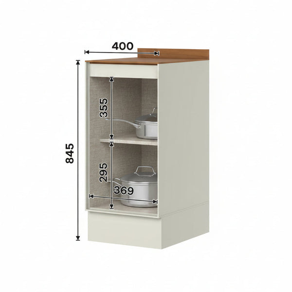 Mueble Cocina Base 1P 40 cm Fineze Canela