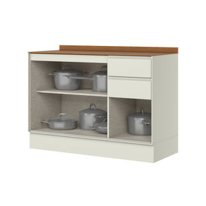 Mueble Cocina Base 3 Pta. 2 Caj. 120 cm Fineze Canela