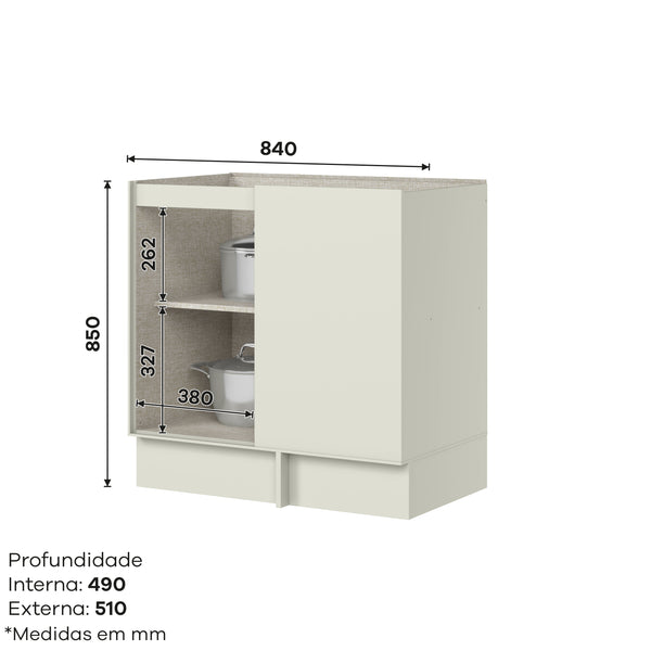 Mueble Cocina Base Esquinero Fineze Canela