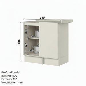 Mueble Cocina Base Esquinero Fineze Arena