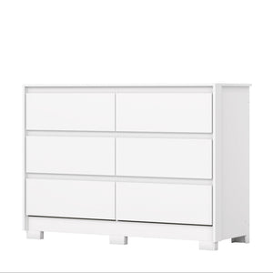 Cómoda Velmo 6 Cajones Blanco