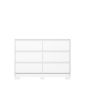 Cómoda Velmo 6 Cajones Blanco