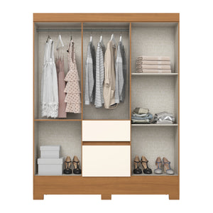 Closet Mondai 6 Puertas 2 Cajones Off white/Canela