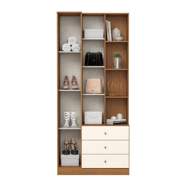 Closet Elena 2 Puertas Canela con Espejo