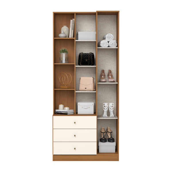 Closet Elena 2 Puertas Canela con Espejo