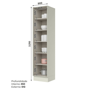 Mueble Cocina Despensa 1P 50 cm Fineze Arena