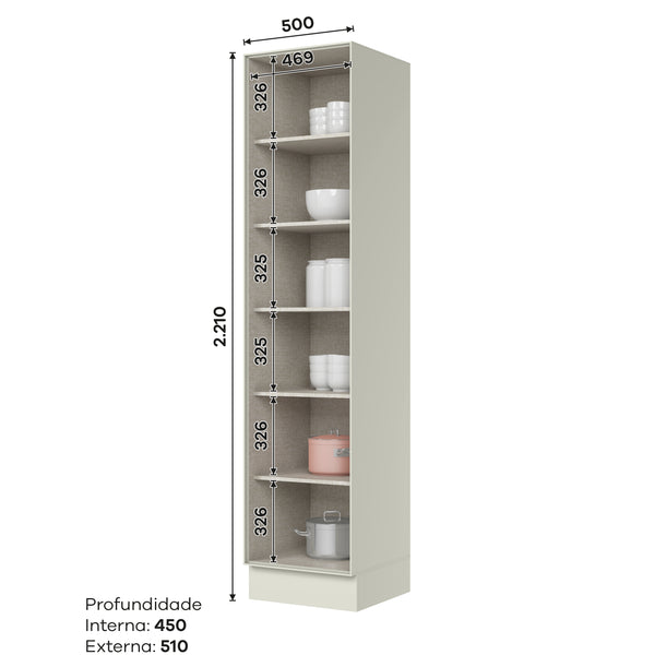Mueble Cocina Despensa 1P 50 cm Fineze Arena