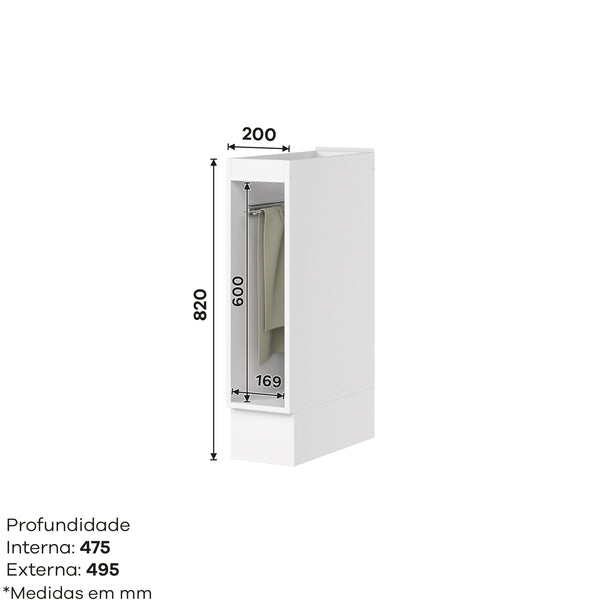 Mueble de Cocina Toallero Americana Blanco/Natural