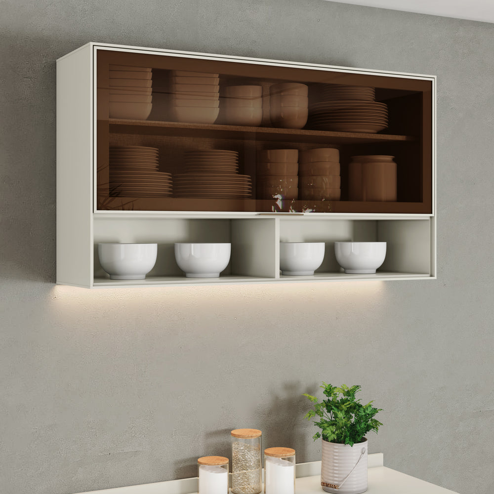 Mueble Cocina Aéreo 1P Vidrio 120 cm Fineze Arena