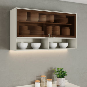 Mueble Cocina Aéreo 1P Vidrio 120 cm Fineze Arena
