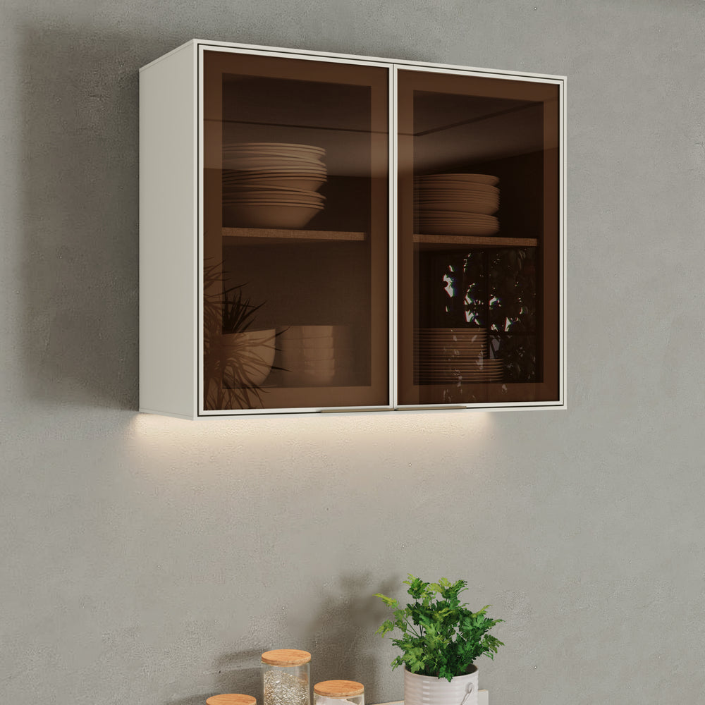 Mueble Cocina Aéreo 2P Vidrio 80 cm Fineze Arena