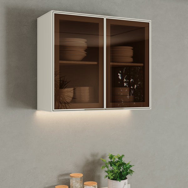 Mueble Cocina Aéreo 2P Vidrio 80 cm Fineze Arena