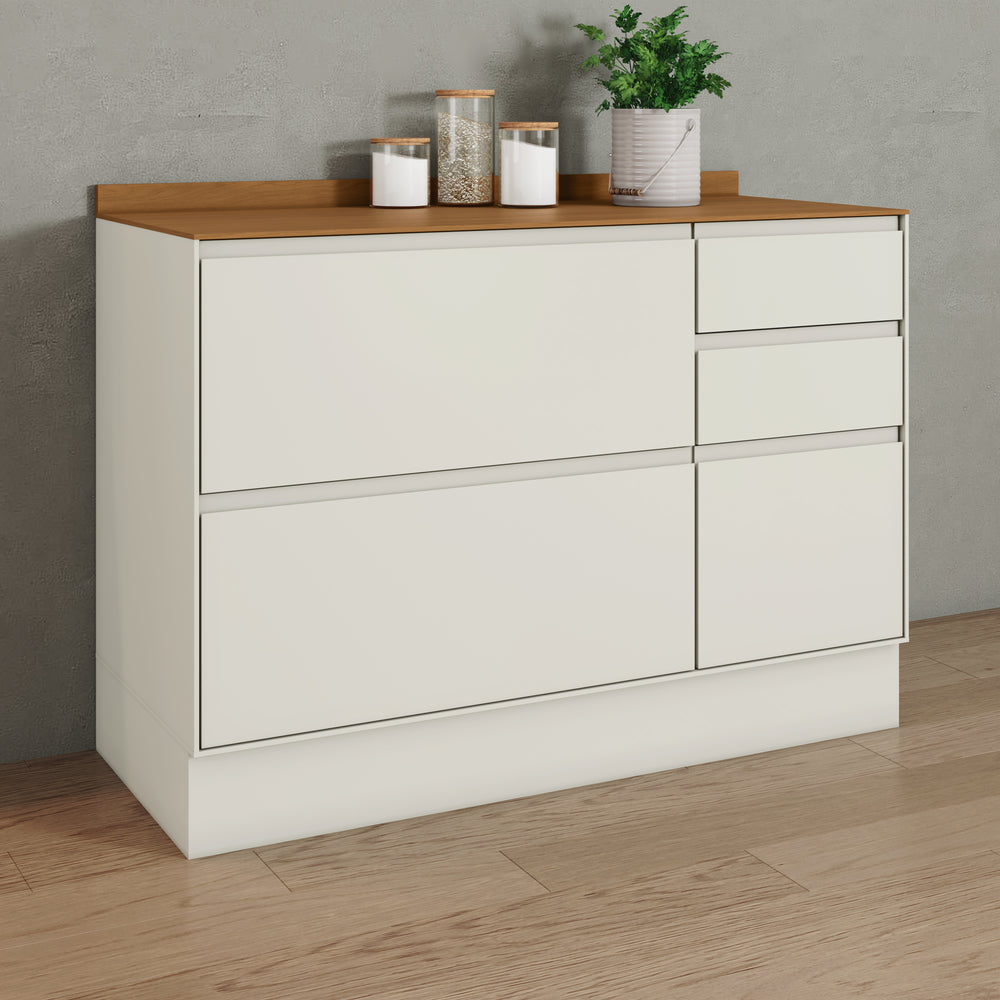 Mueble Cocina Base 1 Pta. 4 Caj. 120 cm Fineze Canela