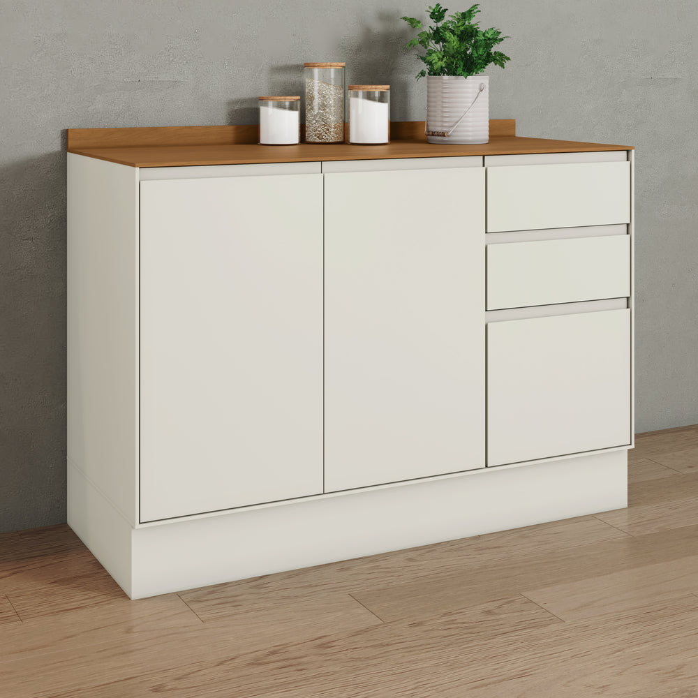 Mueble Cocina Base 3 Pta. 2 Caj. 120 cm Fineze Canela