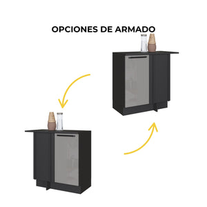 Mueble Cocina Base Esquinero Delta Gris