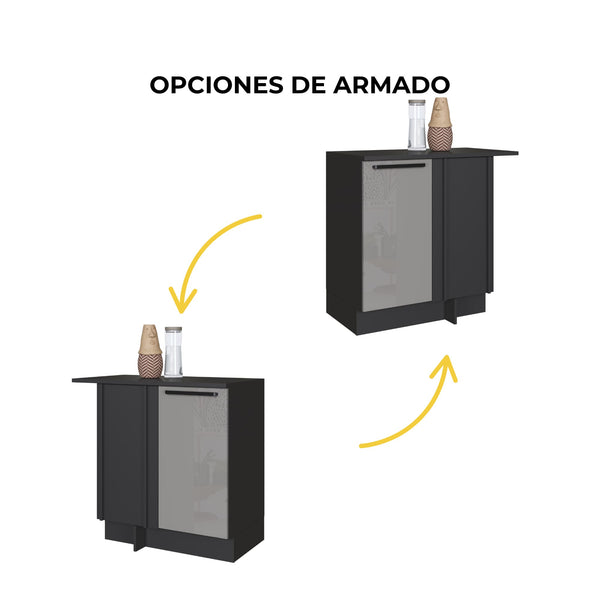 Mueble Cocina Base Esquinero Delta Gris