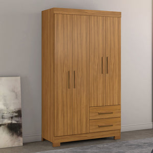 Closet Lucca 4 Puertas 2 Cajones Café