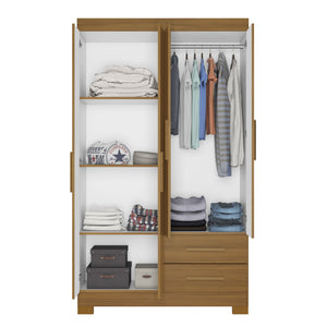 Closet Lucca 4 Puertas 2 Cajones Café
