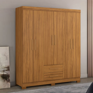 Closet Badara 6 Puertas 2 Cajones Café