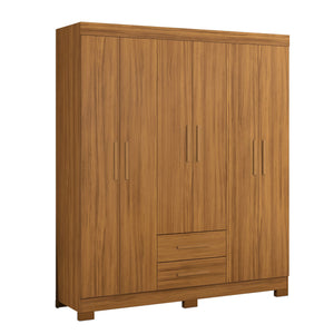 Closet Badara 6 Puertas 2 Cajones Café