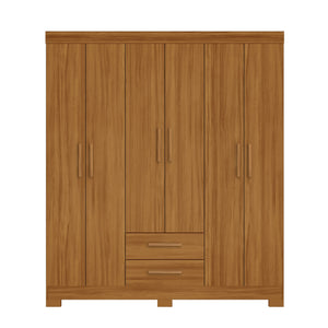 Closet Badara 6 Puertas 2 Cajones Café