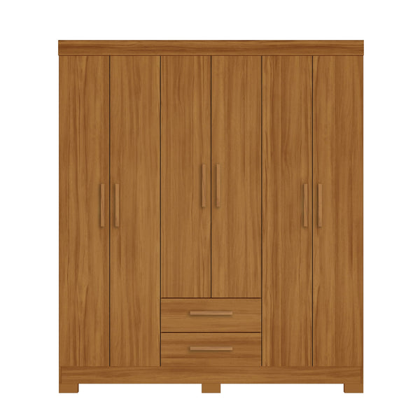 Closet Badara 6 Puertas 2 Cajones Café