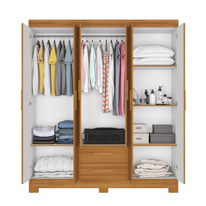 Closet Badara 6 Puertas 2 Cajones Café