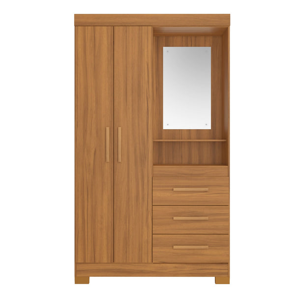Closet Noa 2 Puertas Café con Espejo