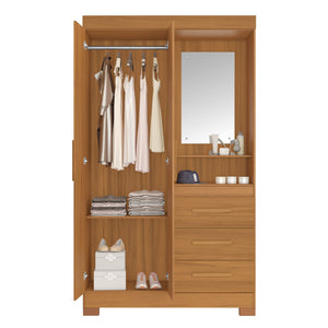 Closet Noa 2 Puertas Café con Espejo