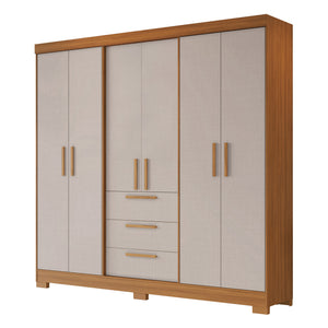 Closet Mara 6 Puertas 3 Cajones Off white/Café